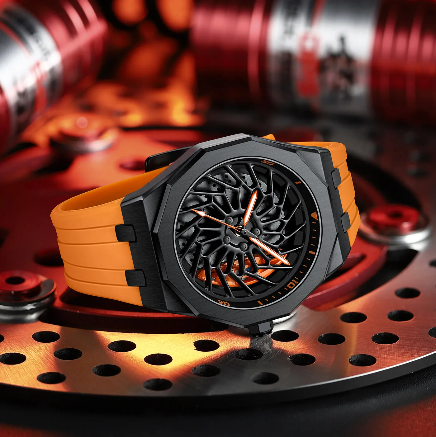 Barenio Spinning Car Rim Watch - i8   G55 Edition