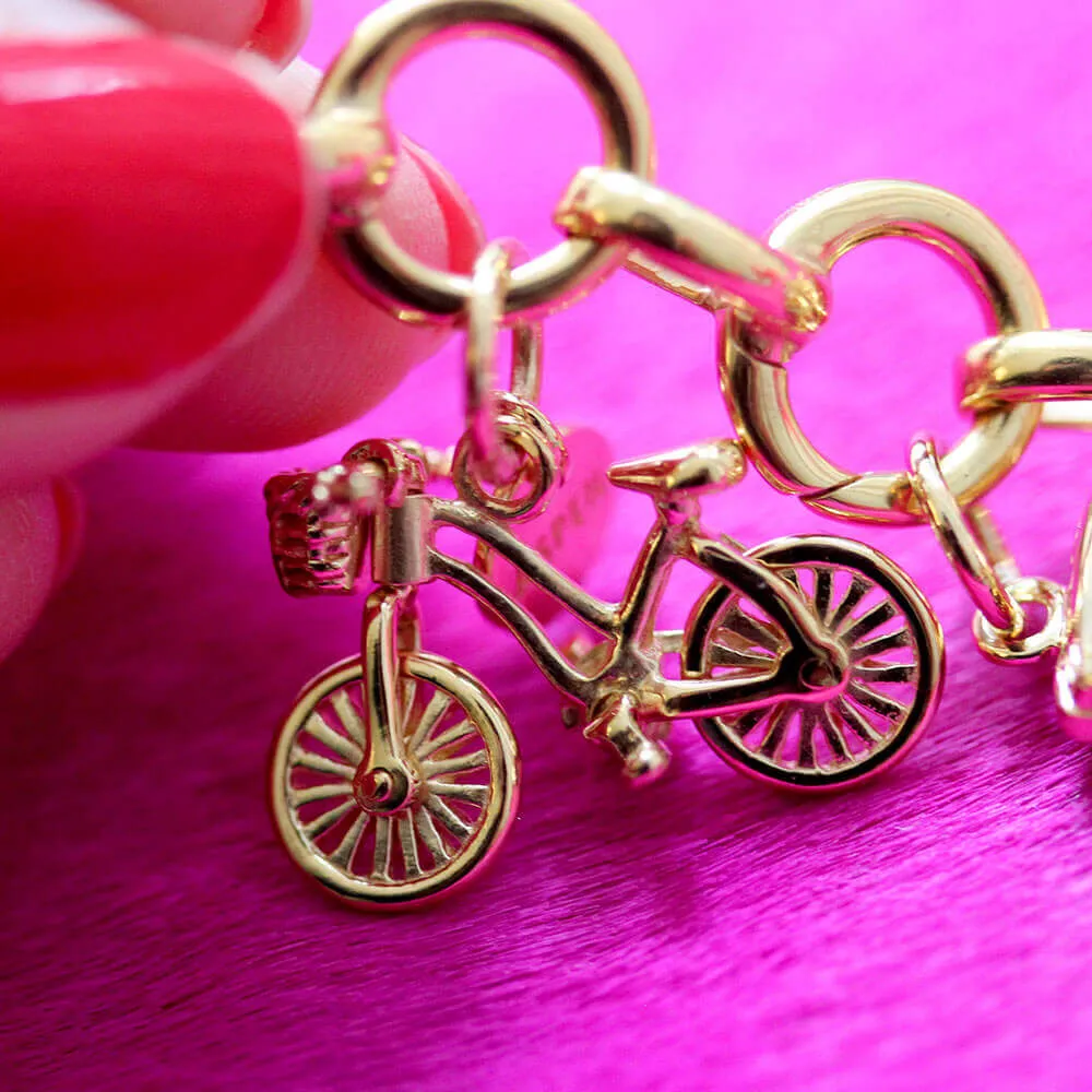 Bike Charm Solid Gold