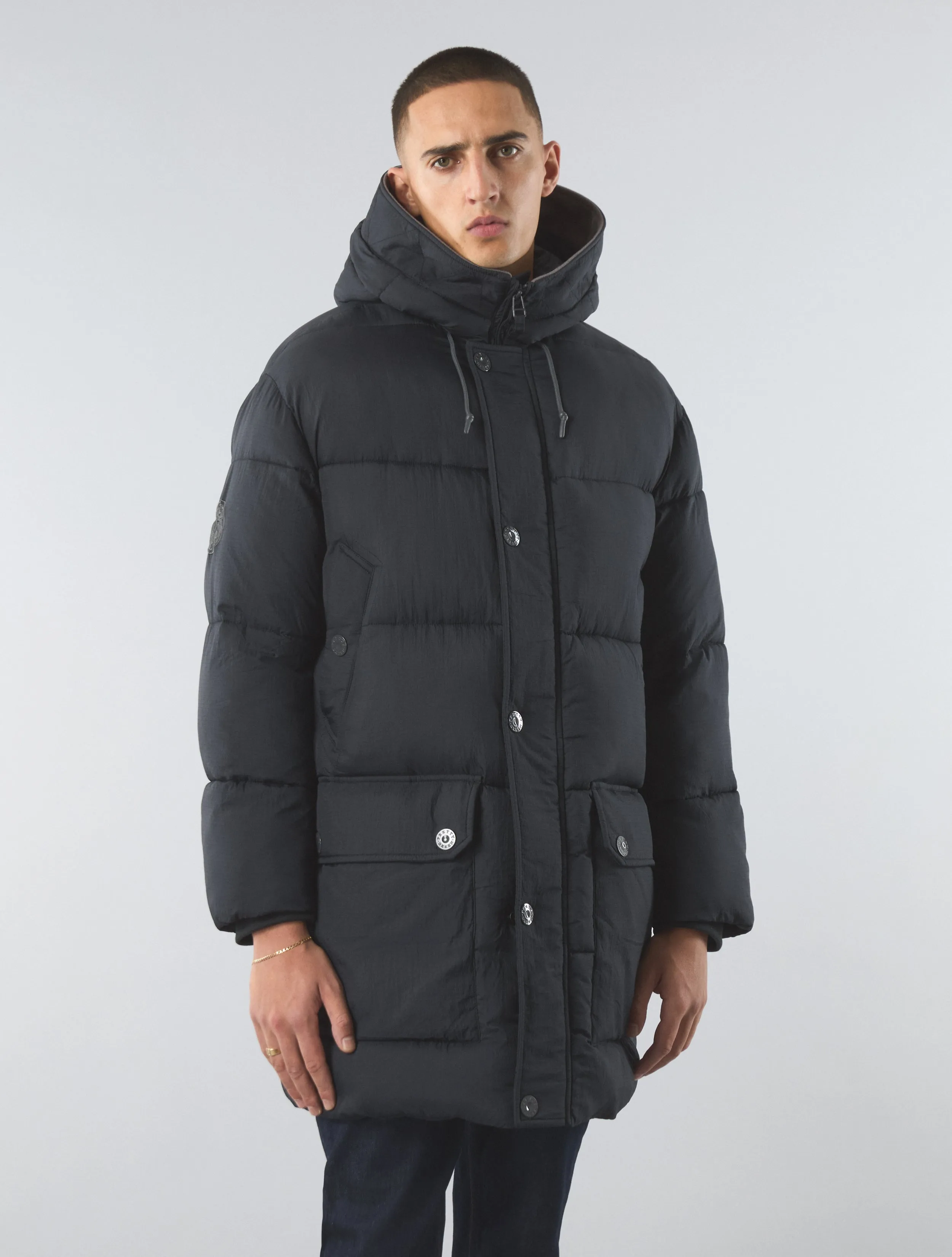 Black Mountfield Quilted Parka