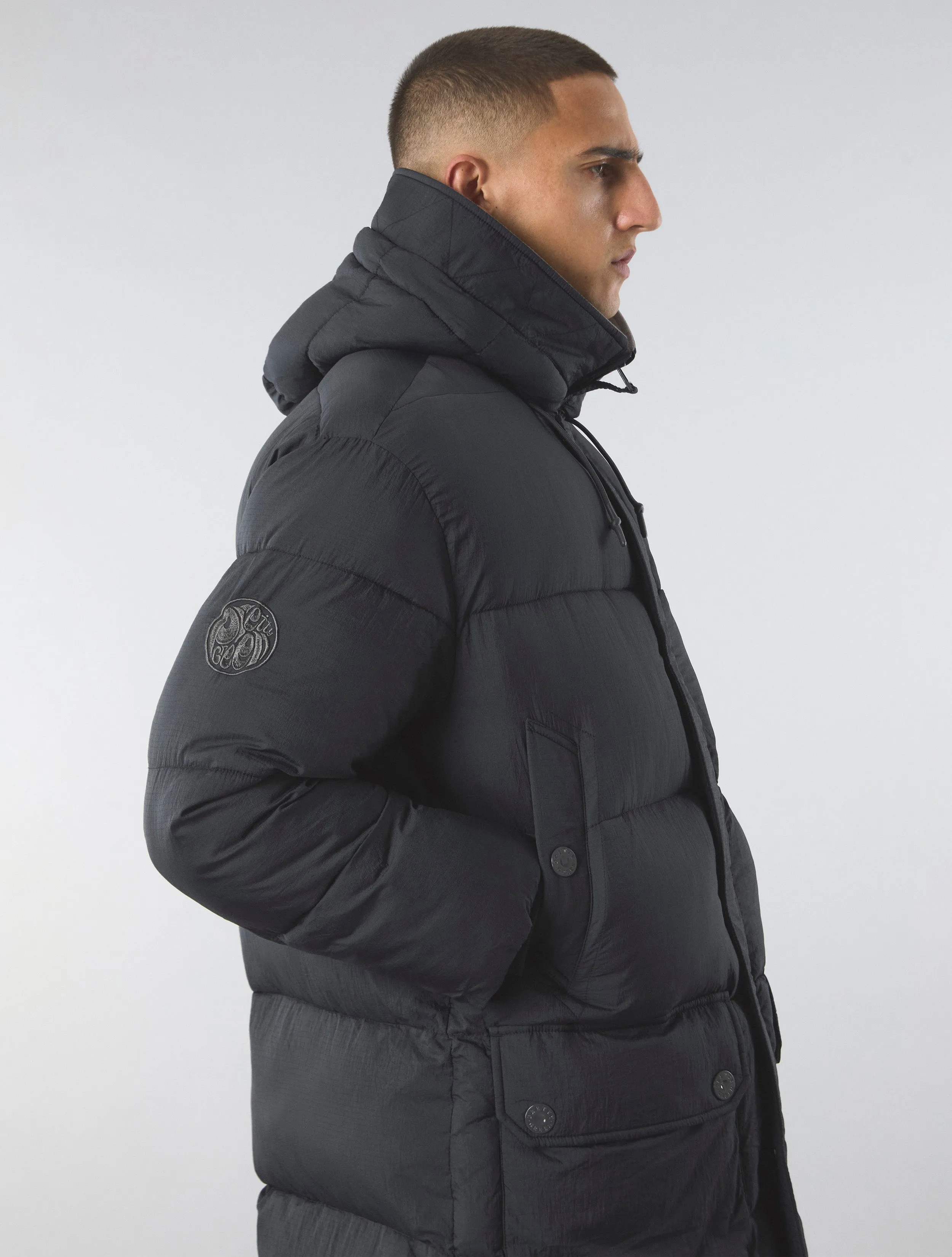 Black Mountfield Quilted Parka