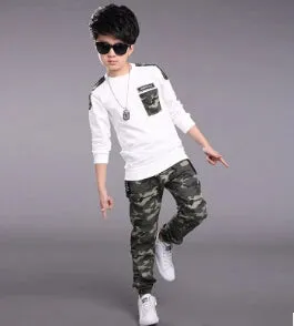 Boys Camouflage Spring Sports Suit