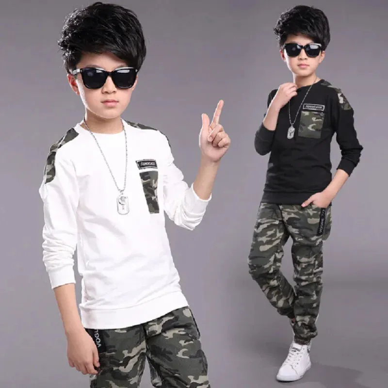 Boys Camouflage Spring Sports Suit