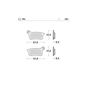 Brake Pads Moto Master Nitro Front And Rear For Husqvarna Ktm