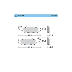 Brake Pads Rear Moto Master Racing Gp