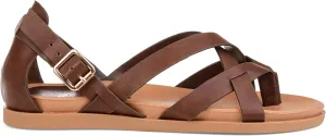 Brinley Co. Womens Cuffed Ankle Gladiator Sandal Brown, 8.5 Regular US