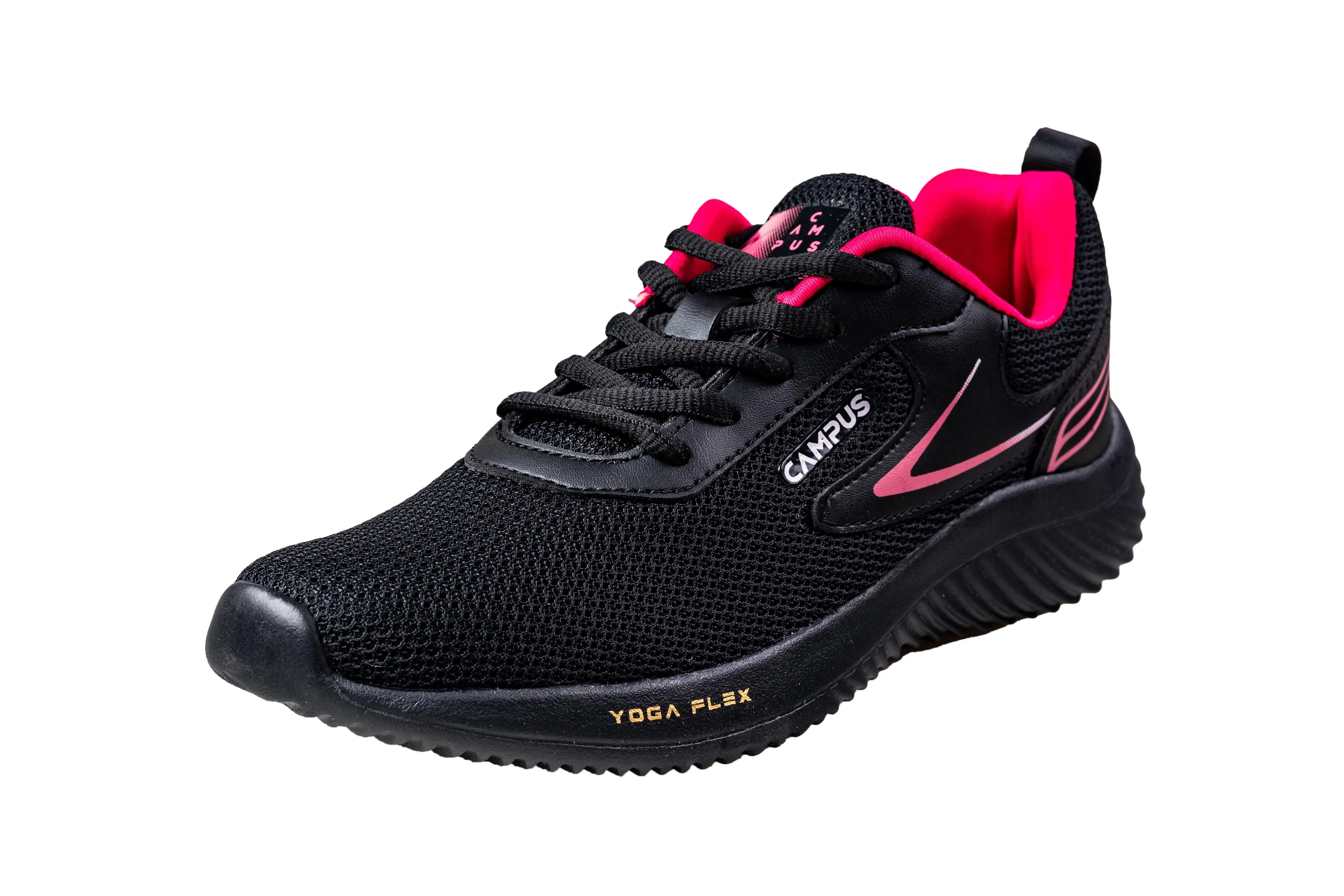 Campus Ladies Black / Rani Sports Shoe