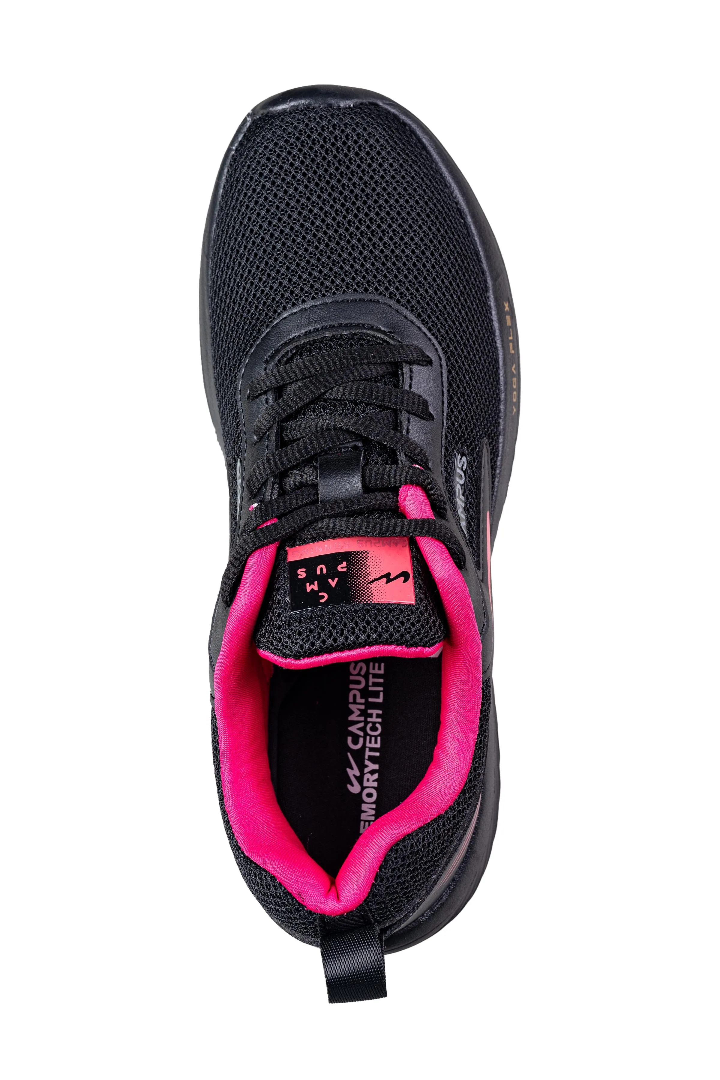 Campus Ladies Black / Rani Sports Shoe