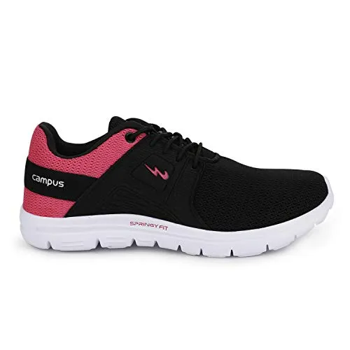 Campus Tulip BLK/Pink Running Shoes for Women 7-UK