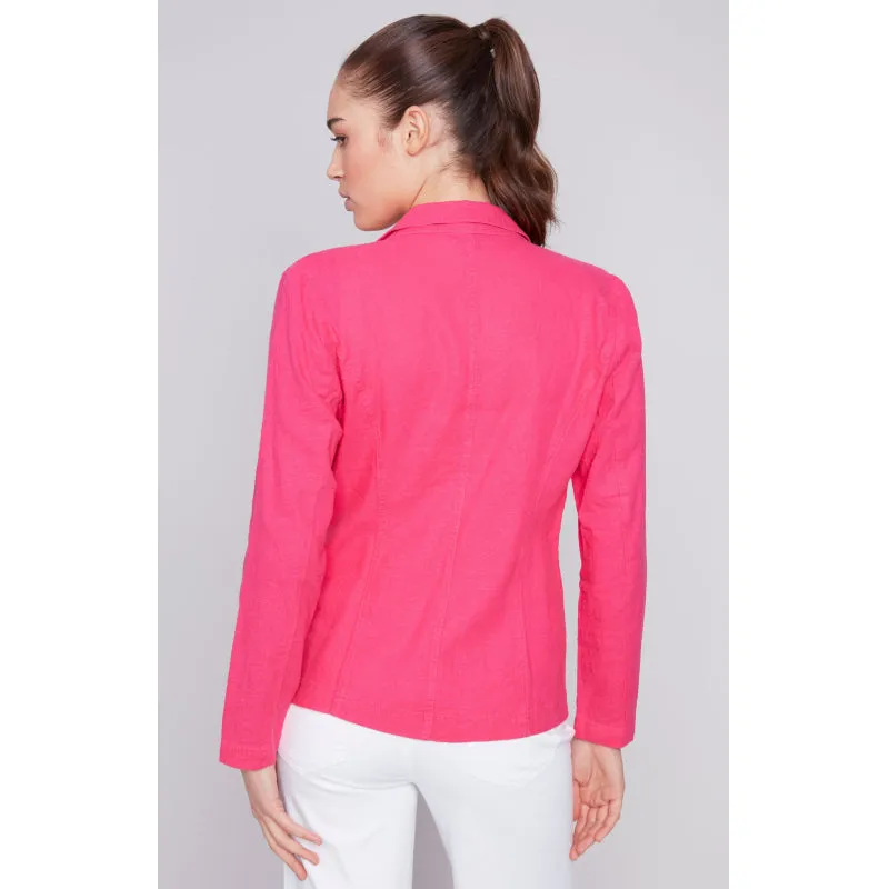 Charlie B Solid Linen Blazer