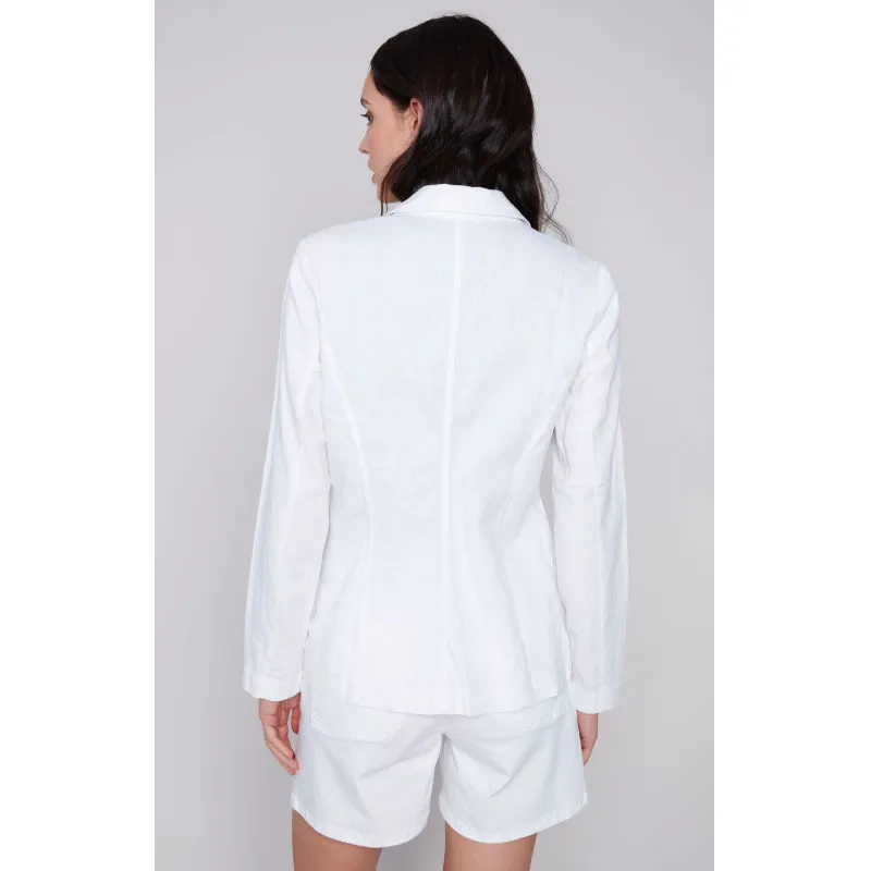 Charlie B Solid Linen Blazer