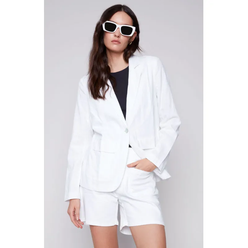 Charlie B Solid Linen Blazer