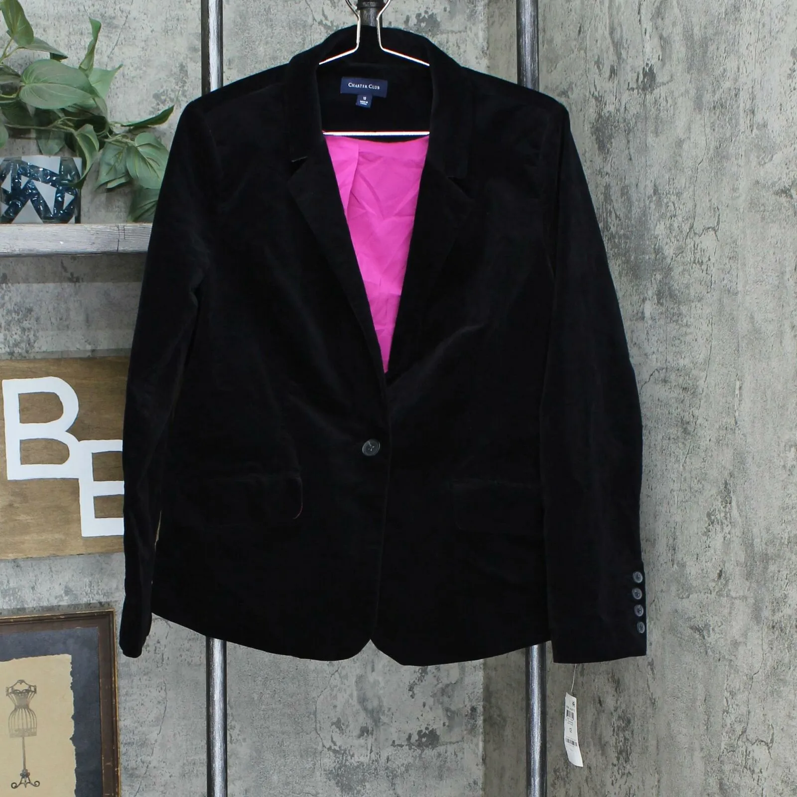 Charter Club Women's Velveteen Blazer