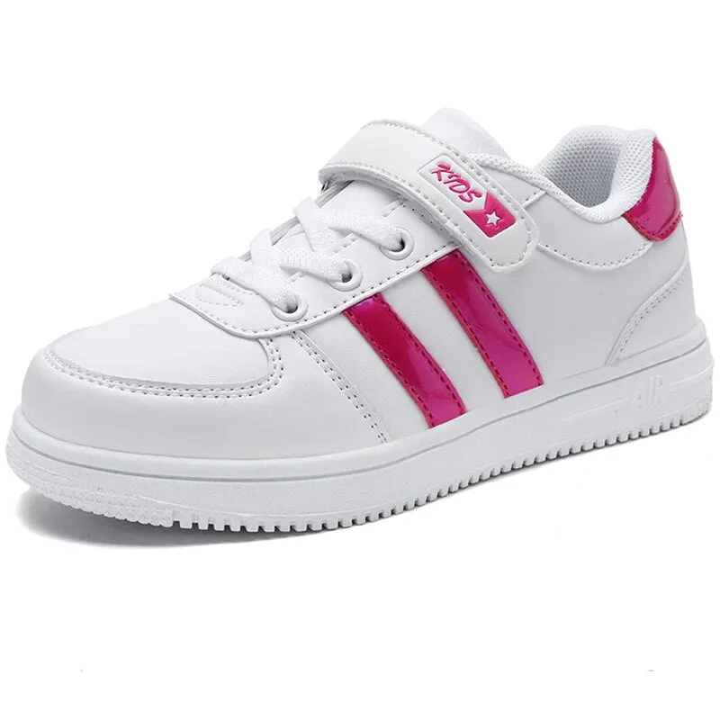 Children Casual Shoes Boys Child Flats Unisex Walking Shoe White