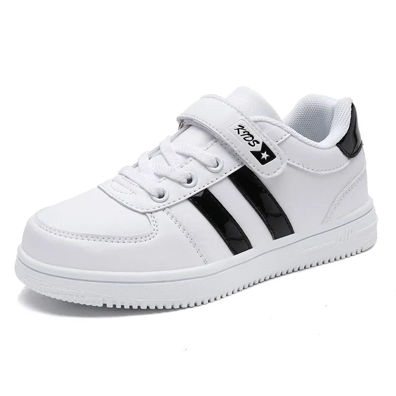 Children Casual Shoes Boys Child Flats Unisex Walking Shoe White