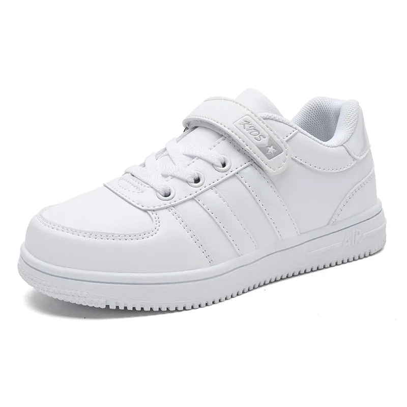 Children Casual Shoes Boys Child Flats Unisex Walking Shoe White