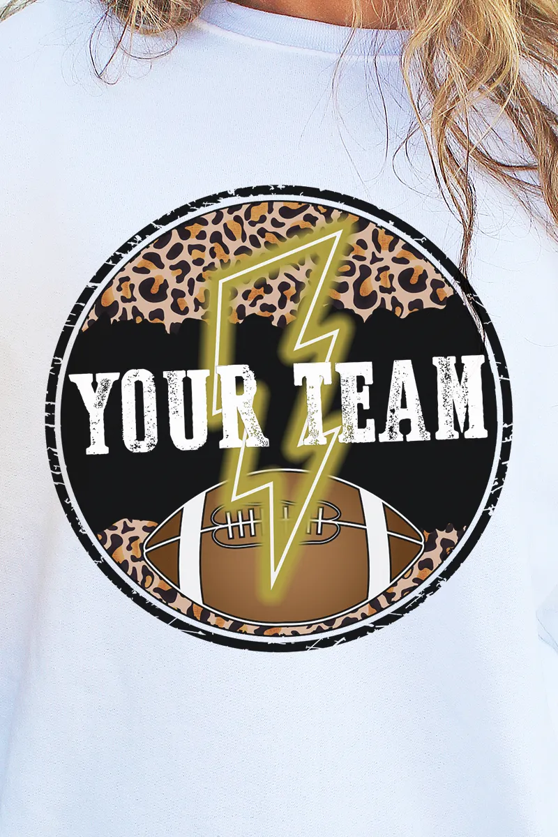 Circle Football Team Name Gold Unisex NuBlend Crew Sweatshirt