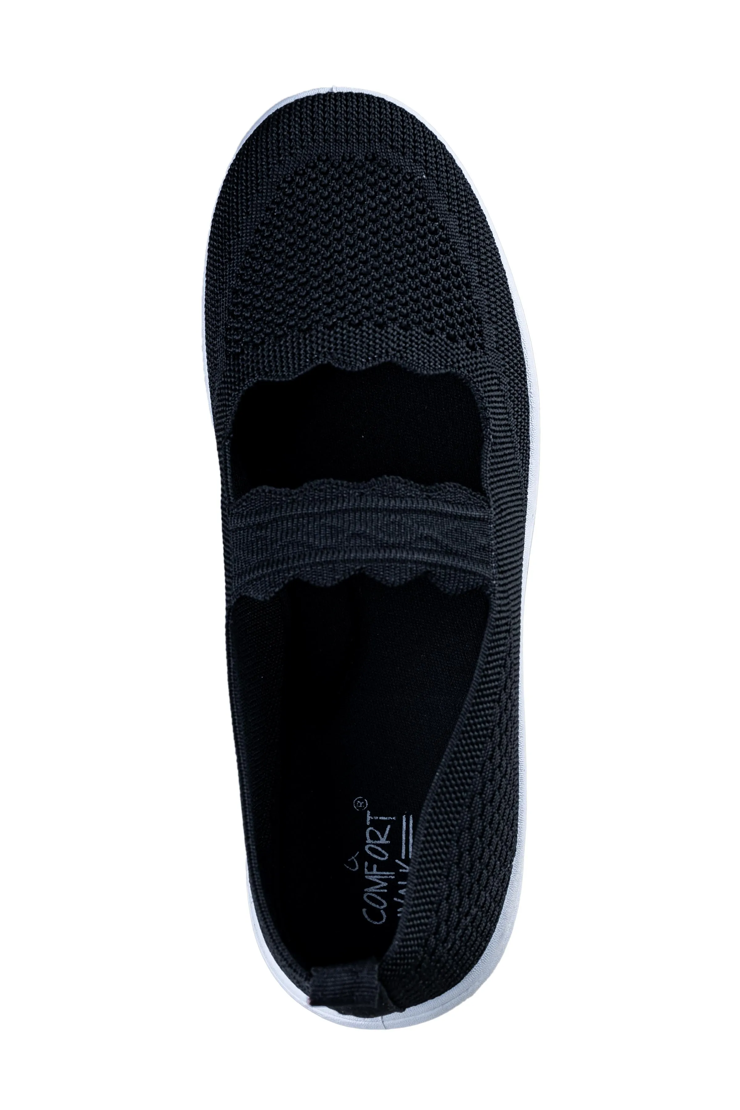Comfort Walk Ladies Black Sports Shoe