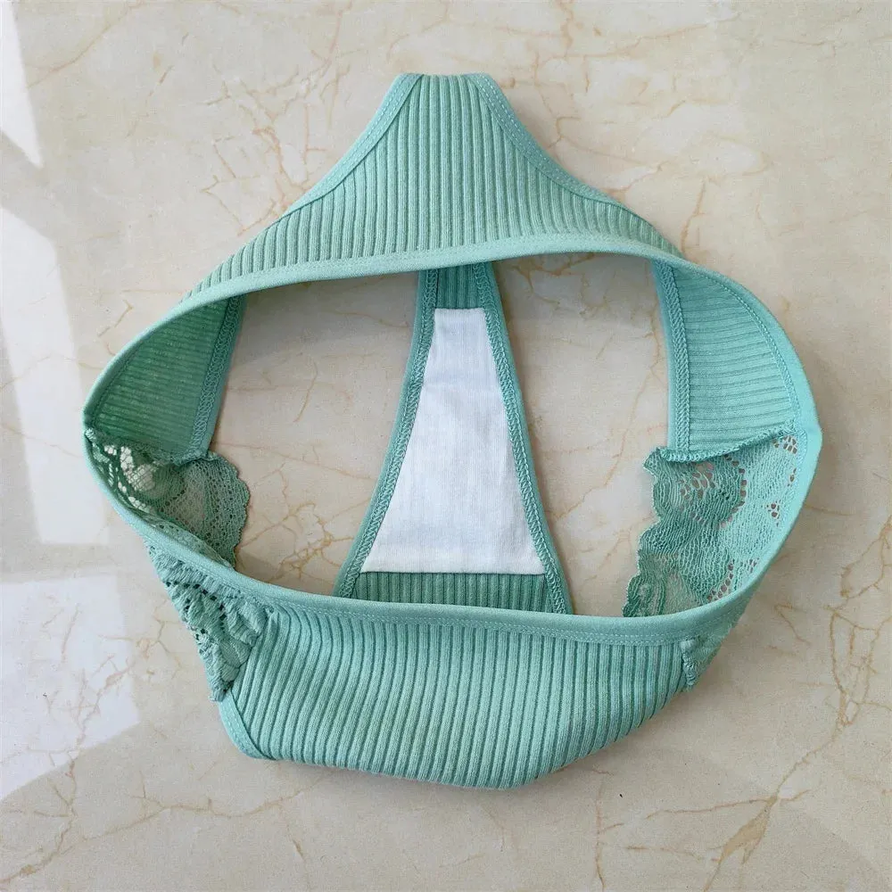 Cotton & Lace G-String Panties