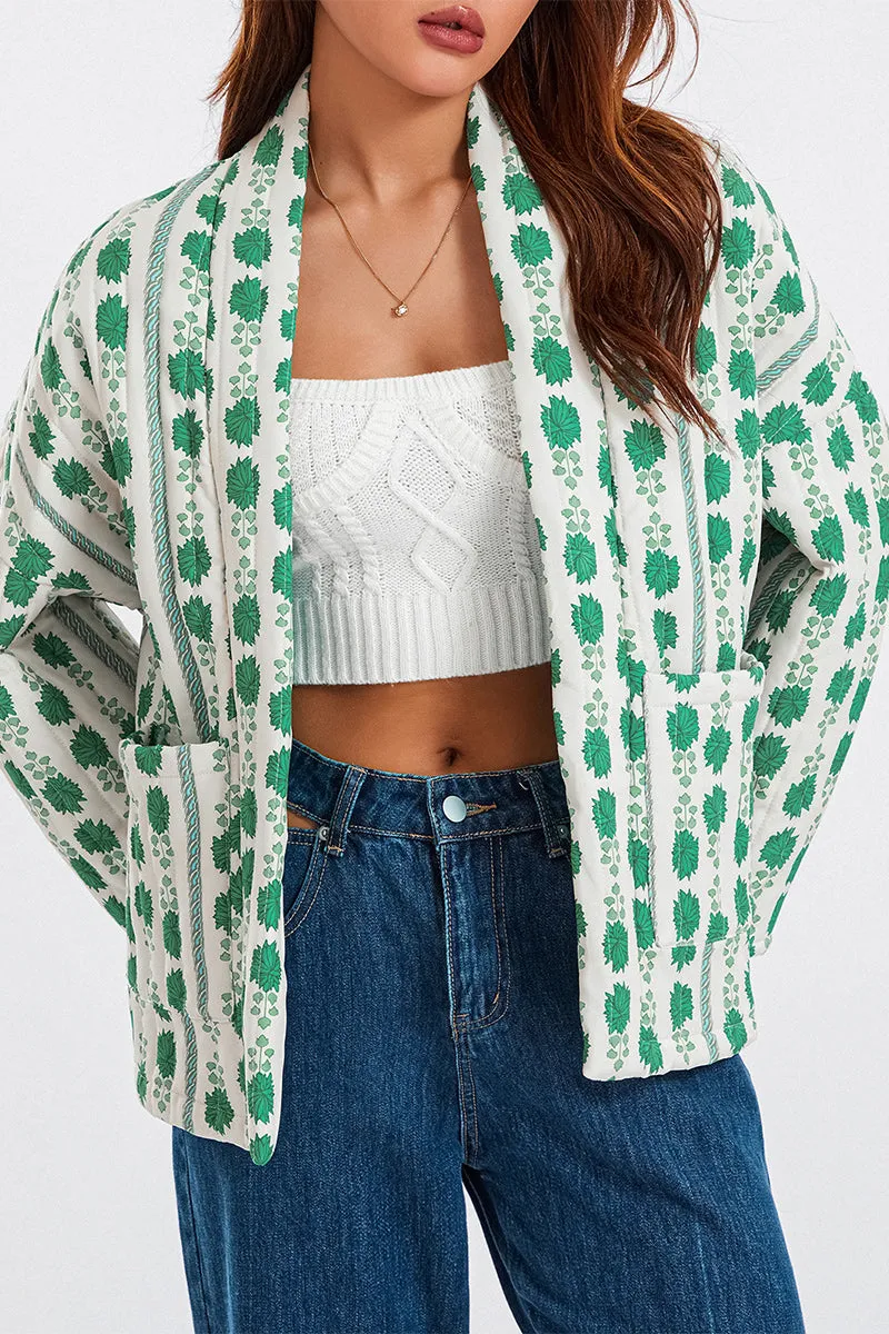CR3401 Quilted Cardigan Jacket Outerwear