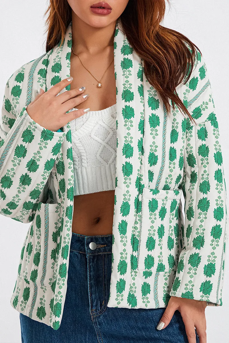 CR3401 Quilted Cardigan Jacket Outerwear