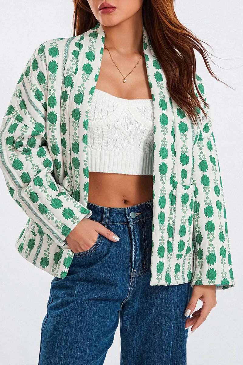 CR3401 Quilted Cardigan Jacket Outerwear
