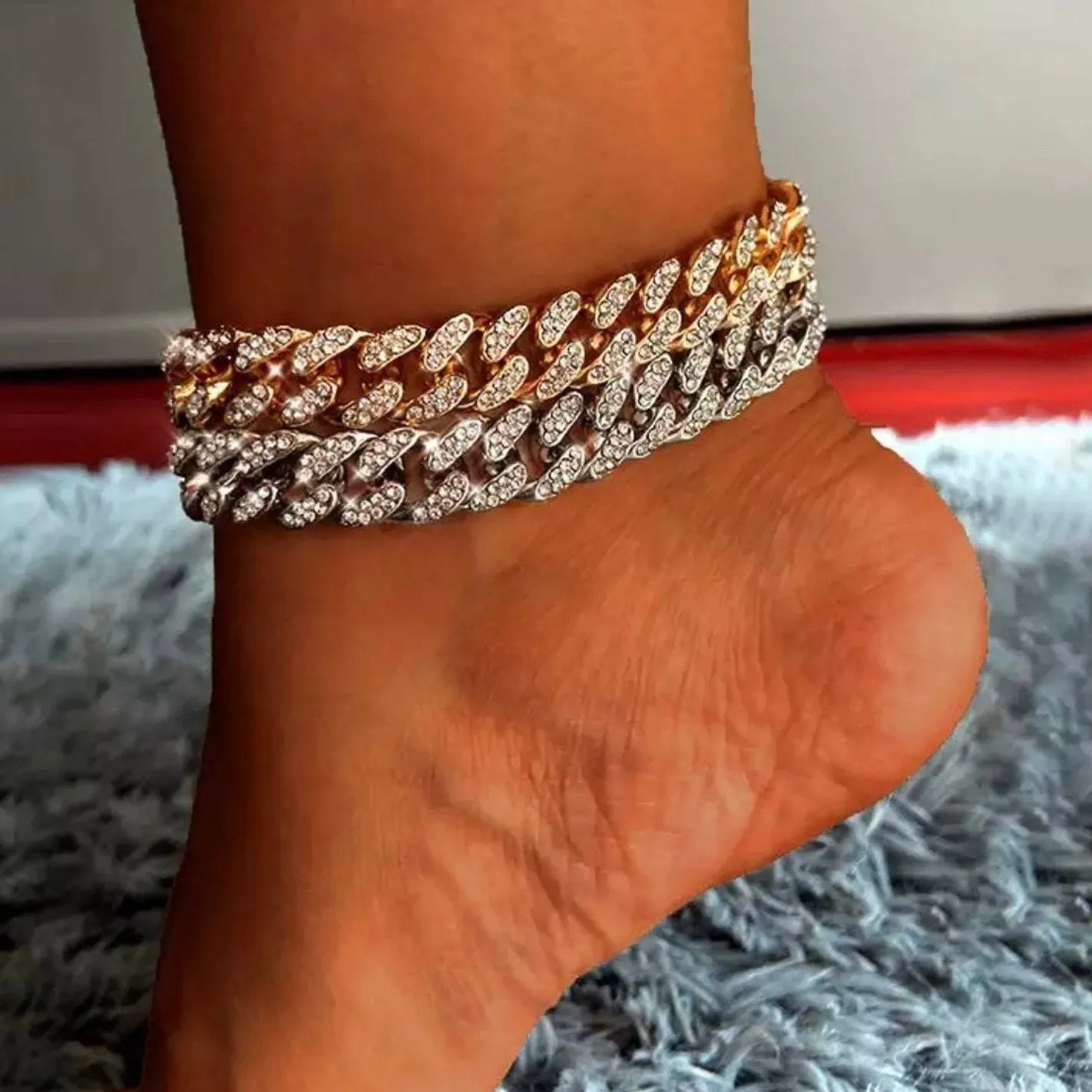 Cuban Link Anklet - 18k Gold Plated
