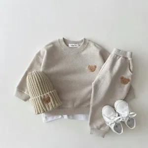 Cute Bear Toddler Fall Outfit Set