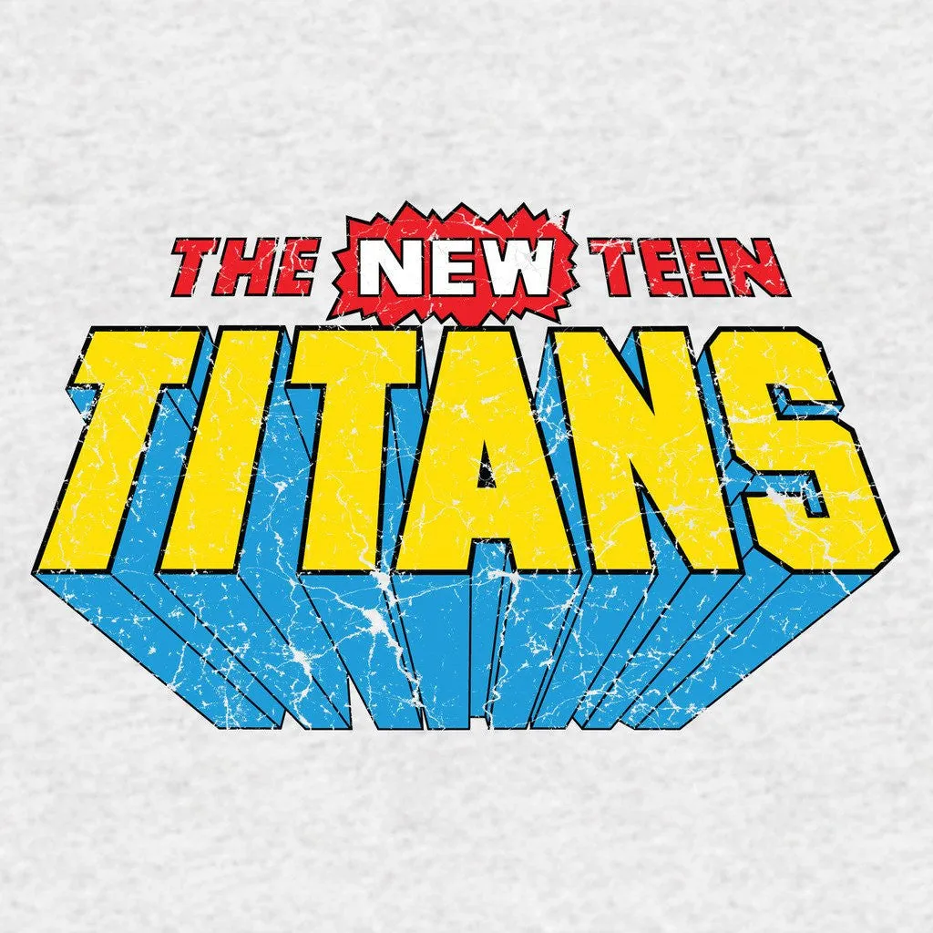 DC Comics New Teen Titans Distressed Logo Official Sweatshirt (Sports Grey)