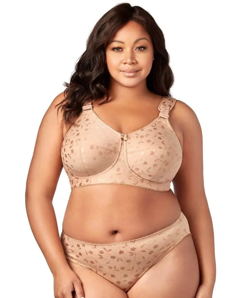 Elila Jacquard Wire-Free Bra - Mocha