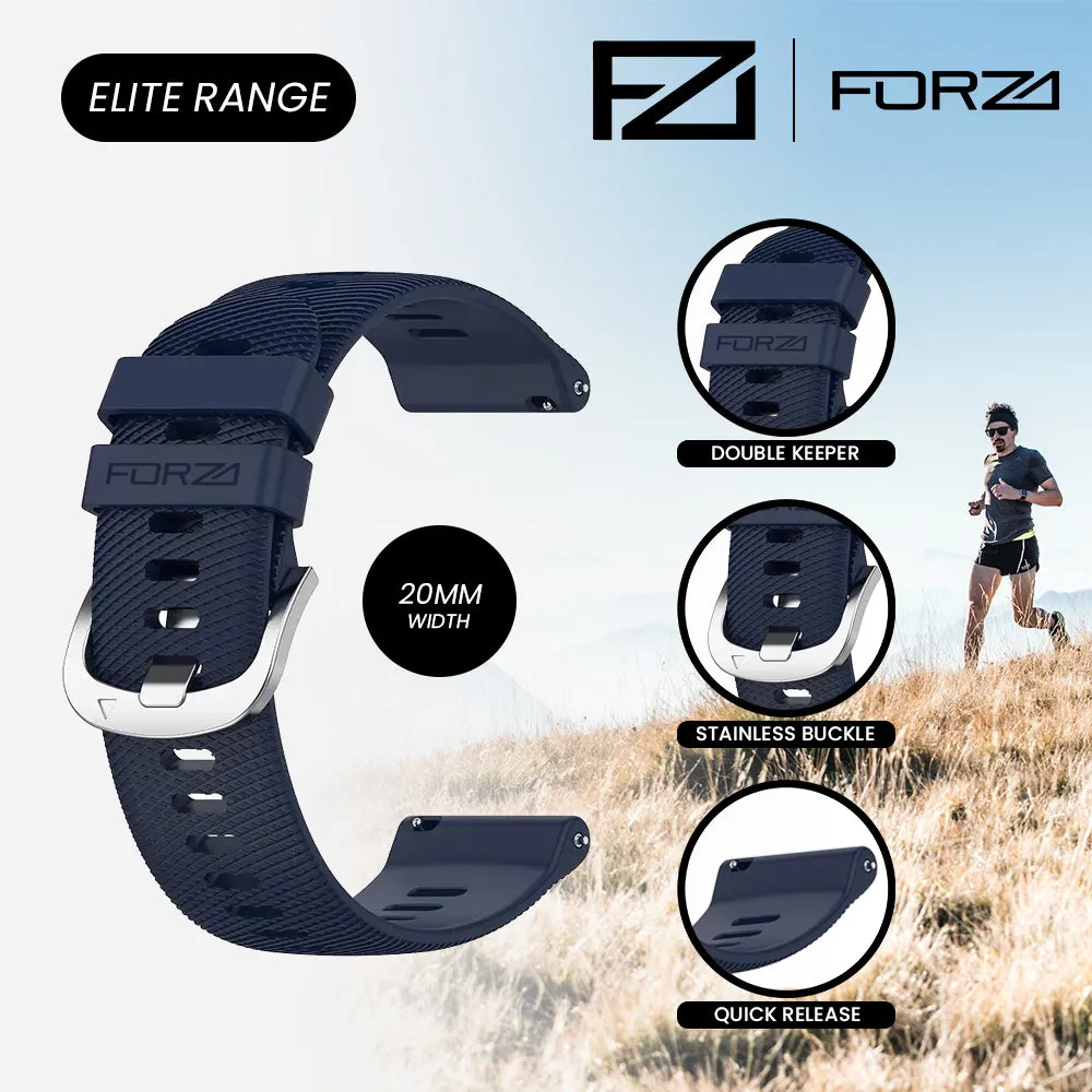 Elite 20mm Strap for Garmin Forerunner 645/245/55/Vivoactive 3/Vivomove/Venu/ Samsung Galaxy/Polar/Suunto & More