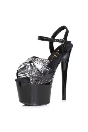 Ellie 709-VAMP 7" Rhinestone Bow Sandal
