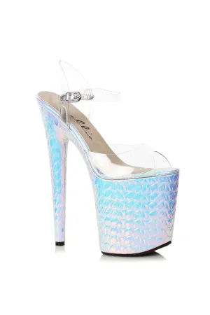 Ellie 850-SUGAR 8" Heel Hologram Sandal