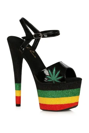 Ellie Shoes 709-KAYA Stiletto Sandal with Marijuna Platform
