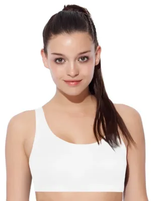 Enamor White Low Impact Sports Bra #SB06
