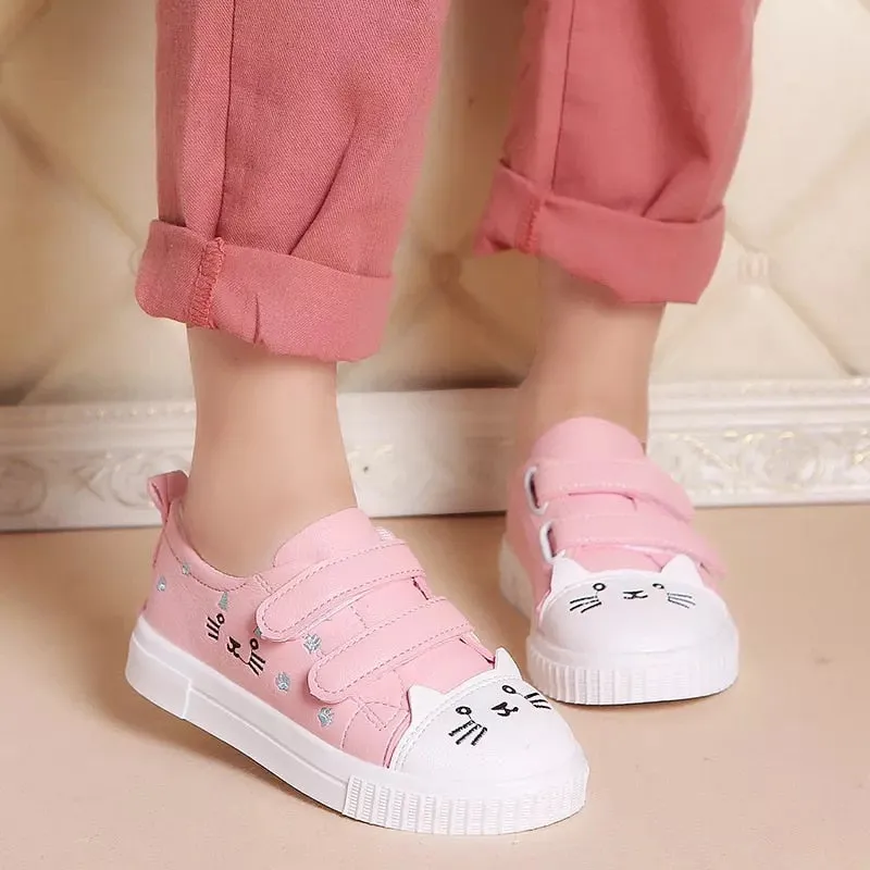 Fashion Skate Sneakers Anti-slid Sports Shoes Cute Cartoon Cat
