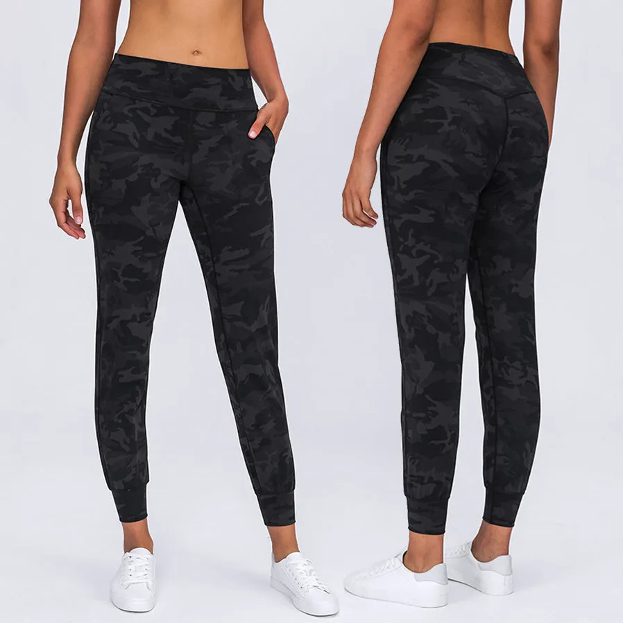 Fashion Sweat pants With Pocket Fitness Yoga  High Waist Nylon Spandex Yoga  Track pants