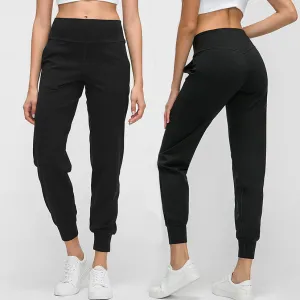 Fashion Sweat pants With Pocket Fitness Yoga  High Waist Nylon Spandex Yoga  Track pants