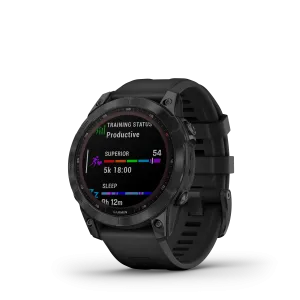 Fenix 7 Sapphire Black Titanium With Black Band GPS Watch