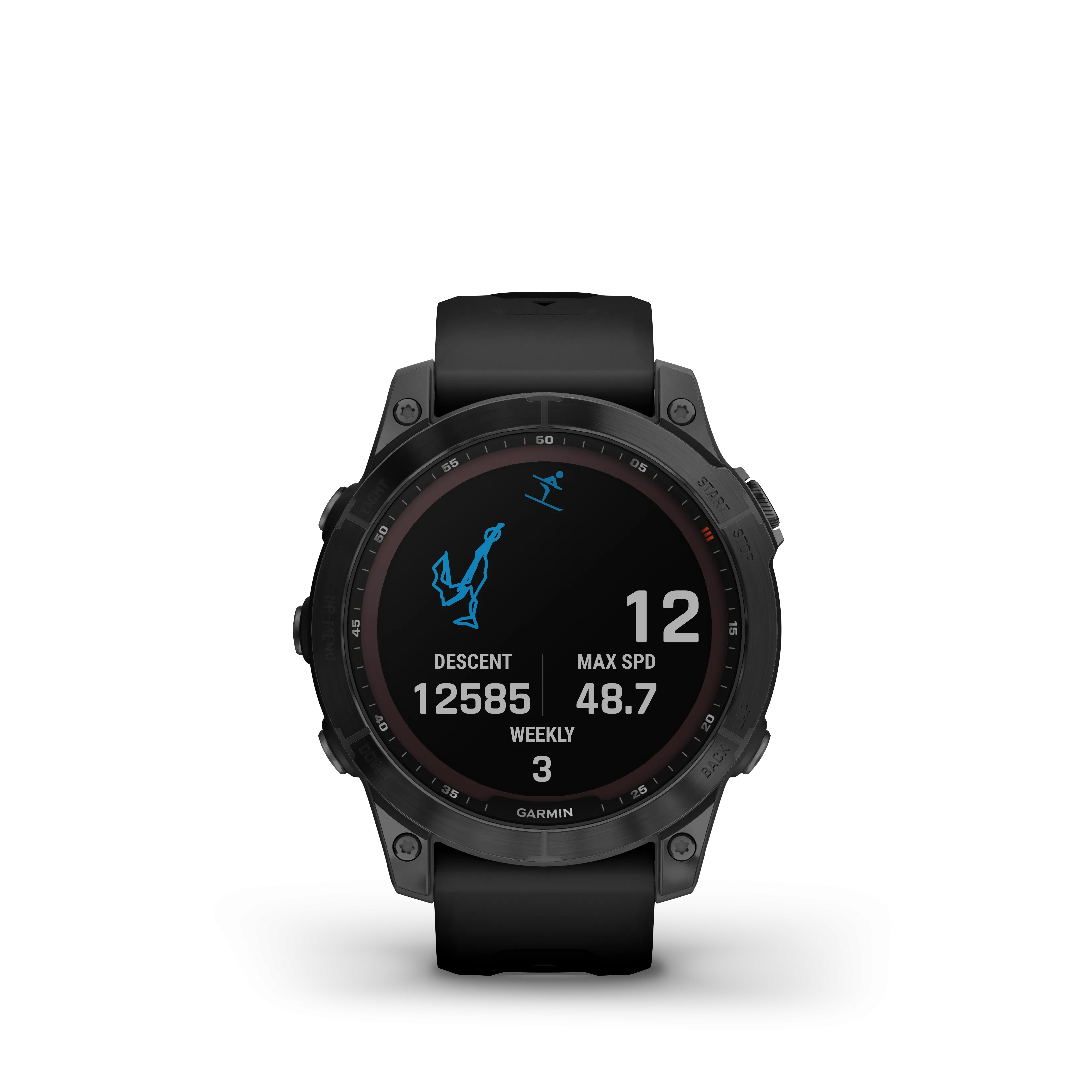 Fenix 7 Sapphire Black Titanium With Black Band GPS Watch