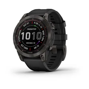 Fenix 7 Sapphire Carbon Grey Titanium With Black Band GPS Watch