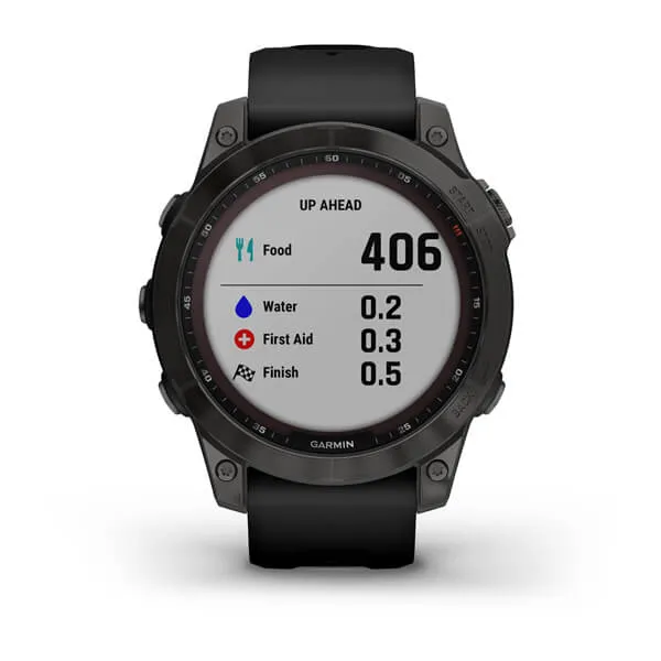 Fenix 7 Sapphire Carbon Grey Titanium With Black Band GPS Watch