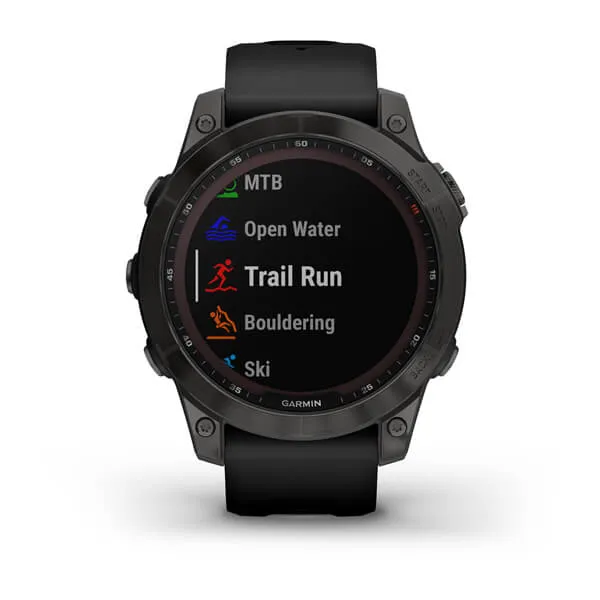 Fenix 7 Sapphire Carbon Grey Titanium With Black Band GPS Watch