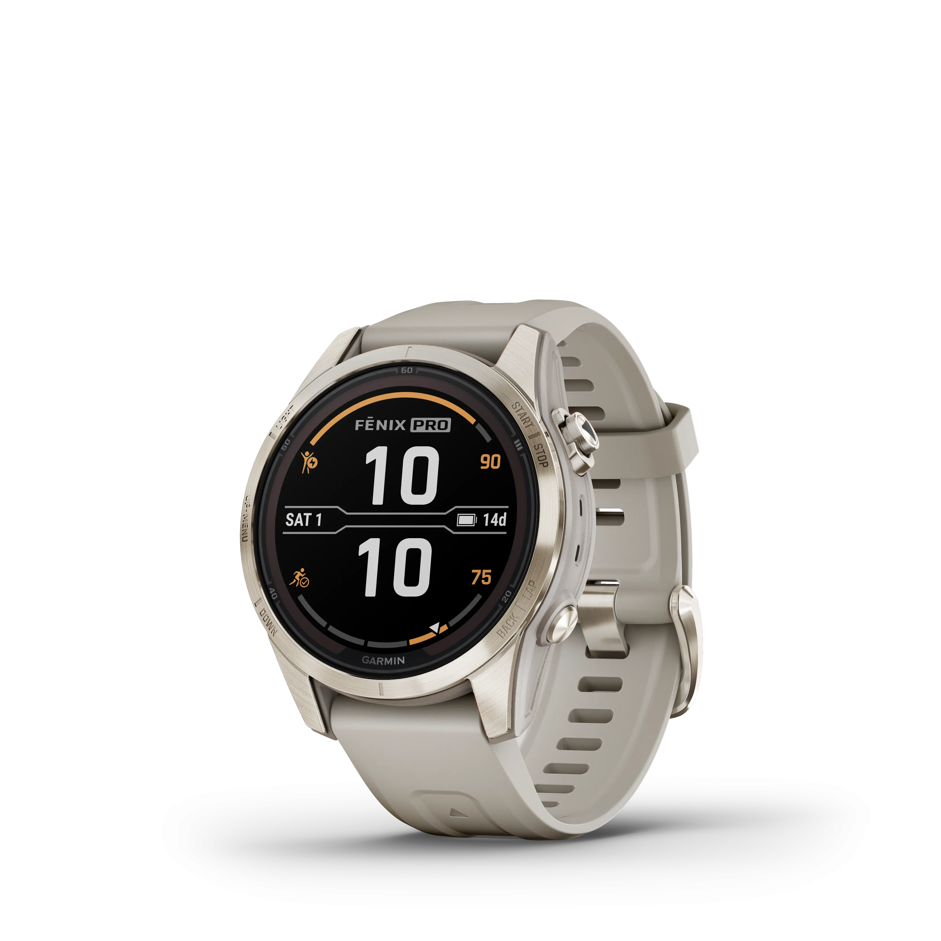 Fenix 7S Pro Sapphire Solar Soft Gold With Light Sand Band