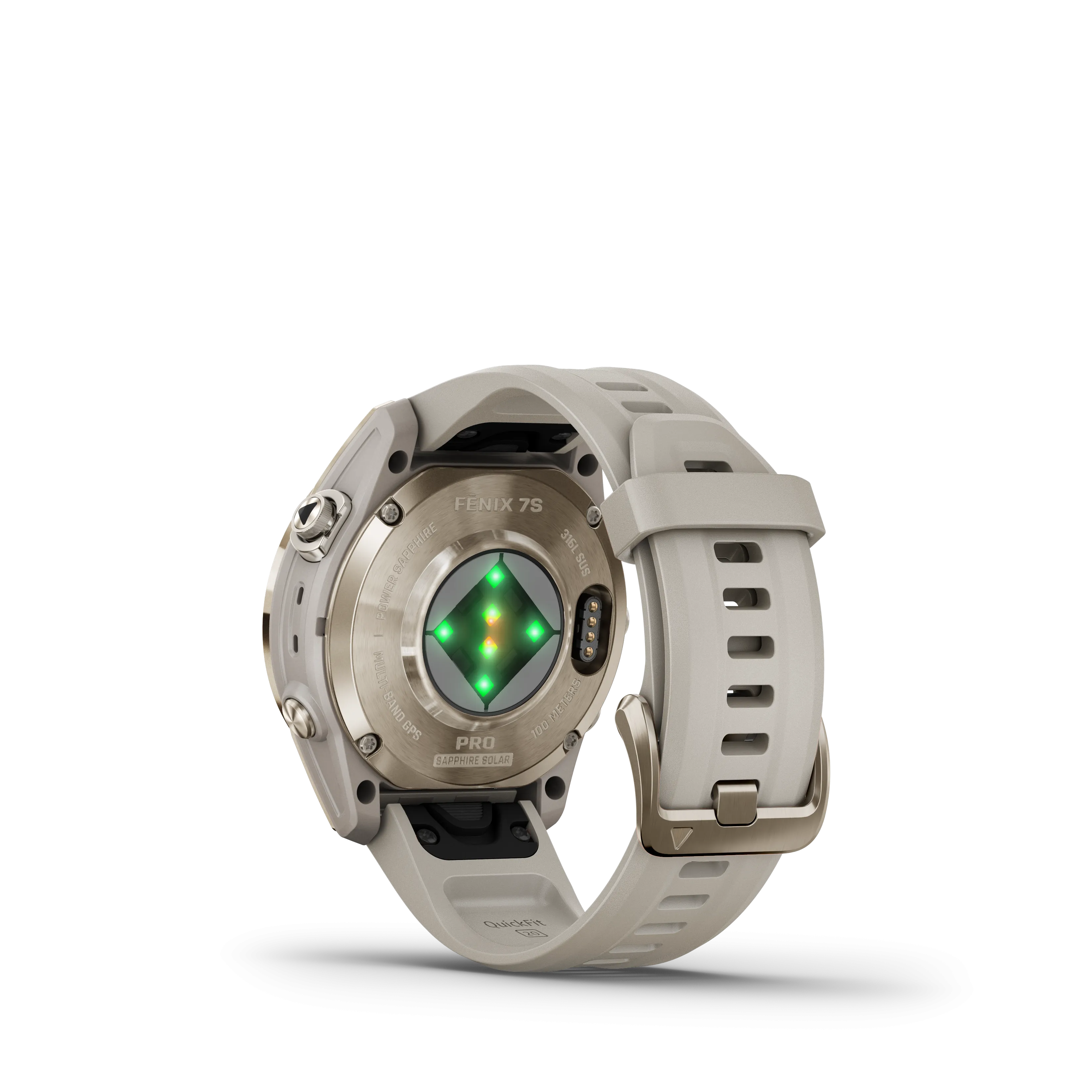 Fenix 7S Pro Sapphire Solar Soft Gold With Light Sand Band