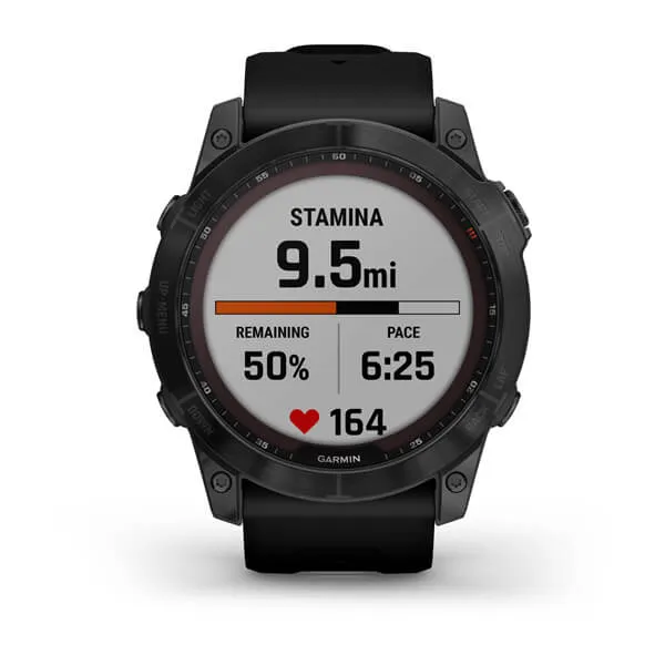 Fenix 7X Sapphire Black Titanium With Black Silicone Band