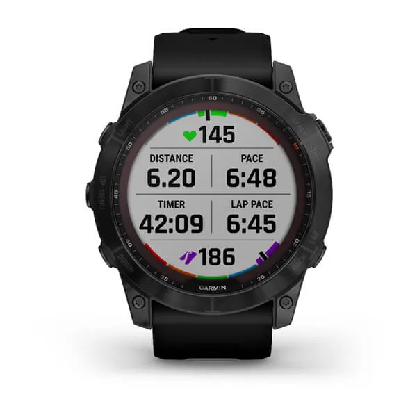 Fenix 7X Sapphire Black Titanium With Black Silicone Band