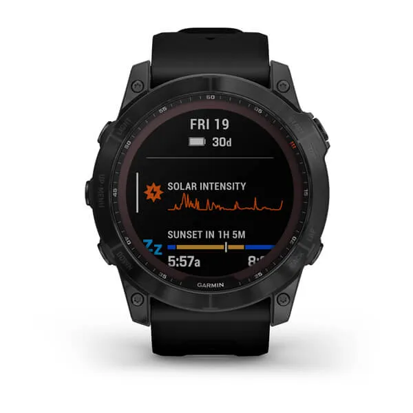 Fenix 7X Sapphire Black Titanium With Black Silicone Band