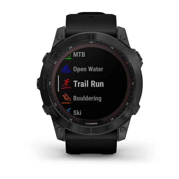 Fenix 7X Sapphire Black Titanium With Black Silicone Band