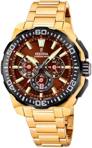 Festina Chrono Bike Gold Bracelet Watch