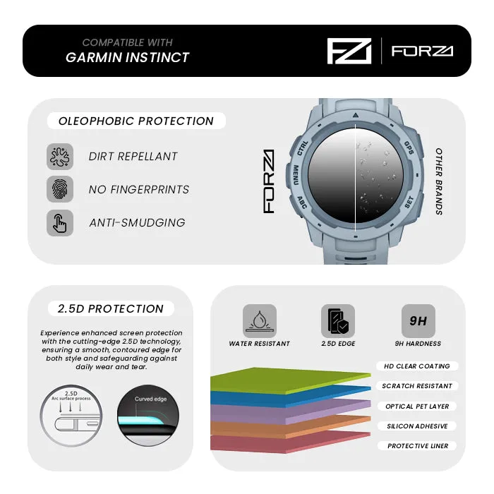 FORZA Tempered Glass Screen Protector for Instinct (2 Pack)